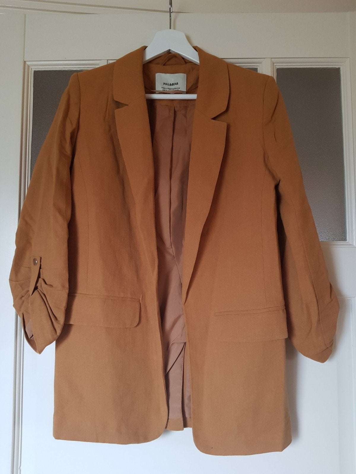 Pull&Bear oker gele blazer maat s, Ophalen of Verzenden, Gedragen, Maat 38/40 (M), Geel