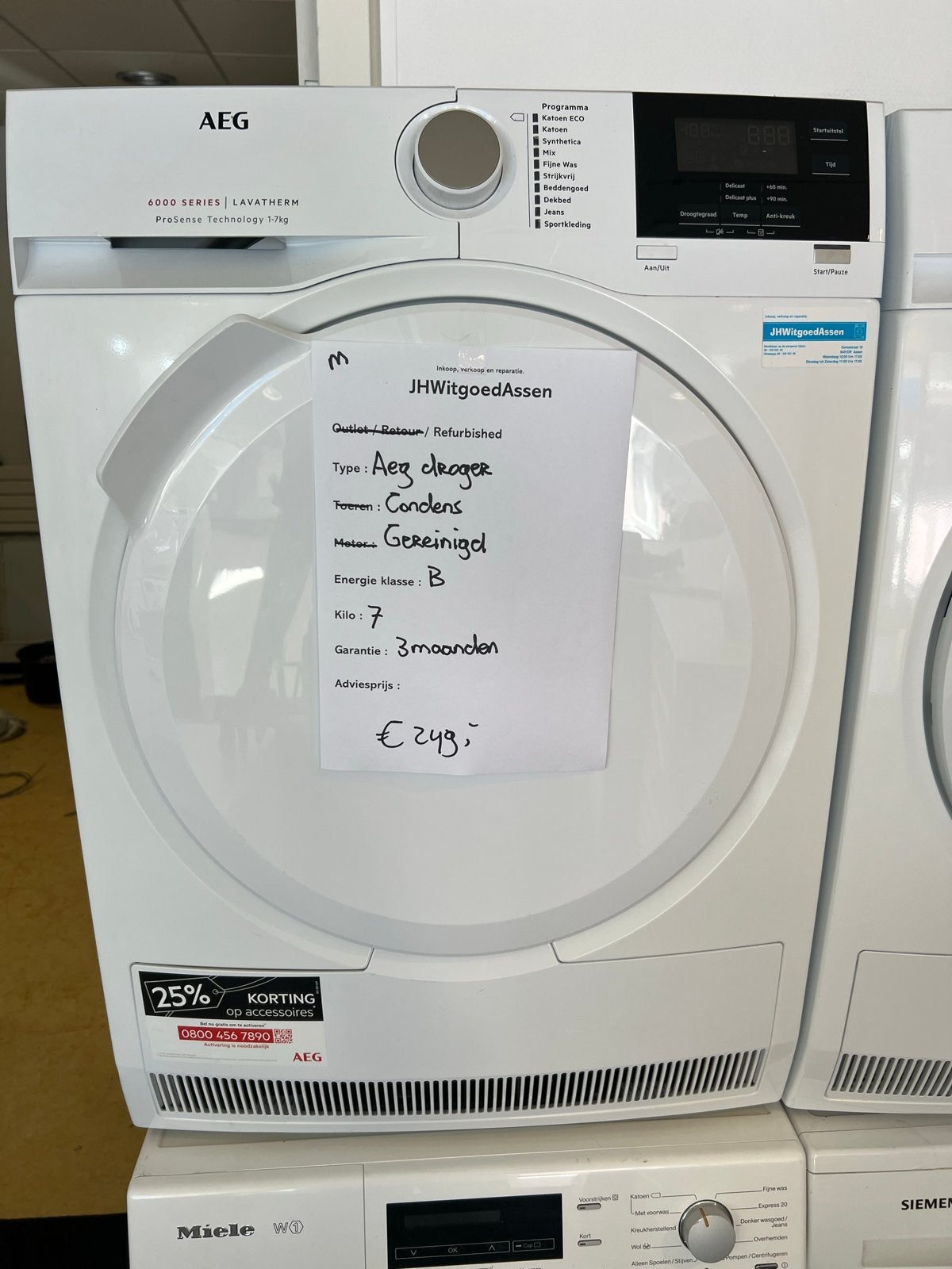 AEG 6000 serie Lavatherm condensdroger 7kg - Refurbished