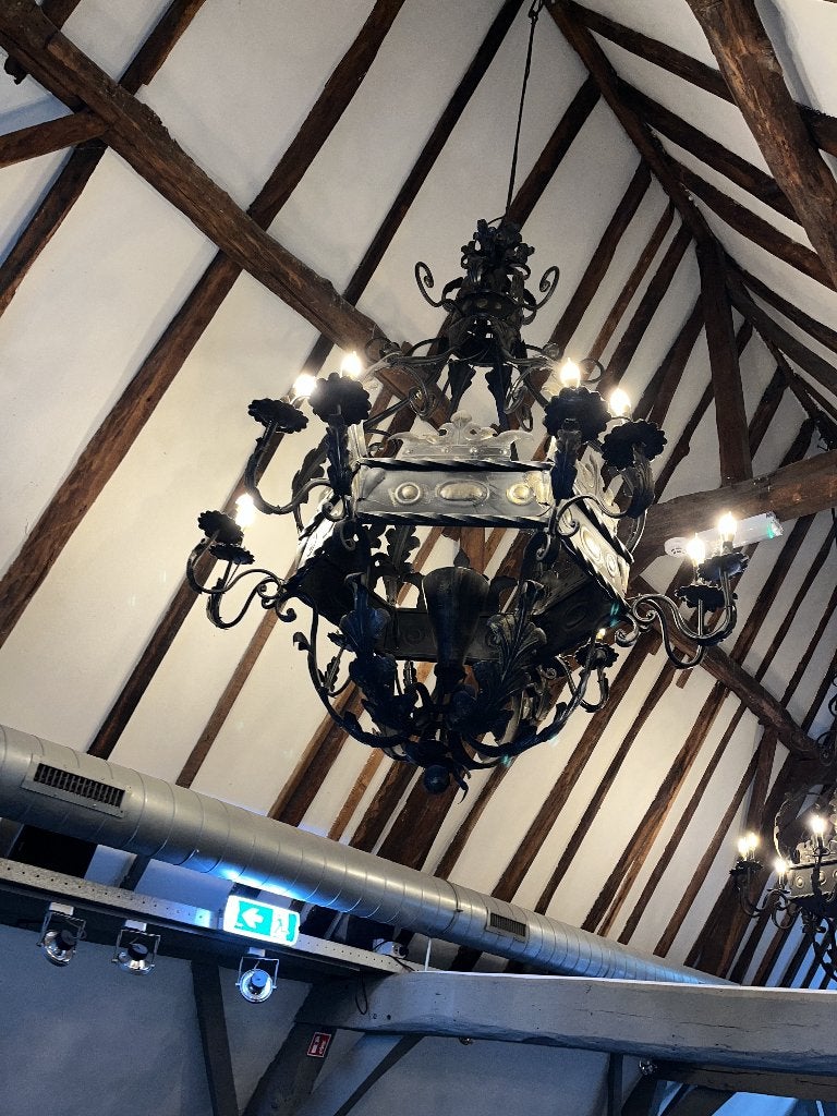 Zeer grote kroonluchter, Ophalen, E14 (klein), Zo goed als nieuw, Metaal