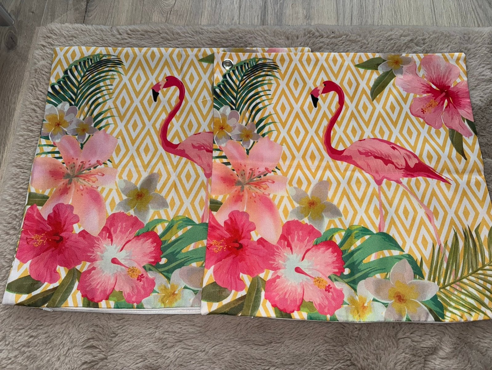 Kussen slopen/ hoezen flamingo print, Ophalen of Verzenden, Zo goed als nieuw, Roze, Vierkant