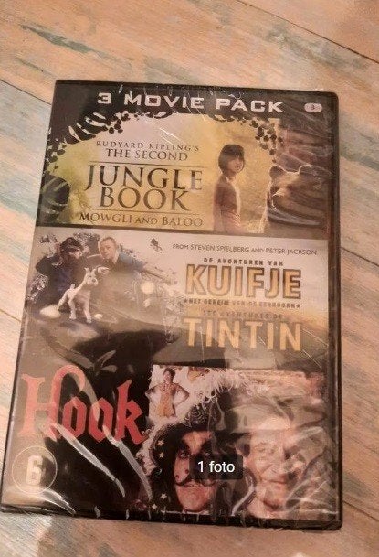 nieuwe dvd box tin tin kuifje, hook, jungle book, Alle leeftijden, Ophalen of Verzenden, Nieuw in verpakking