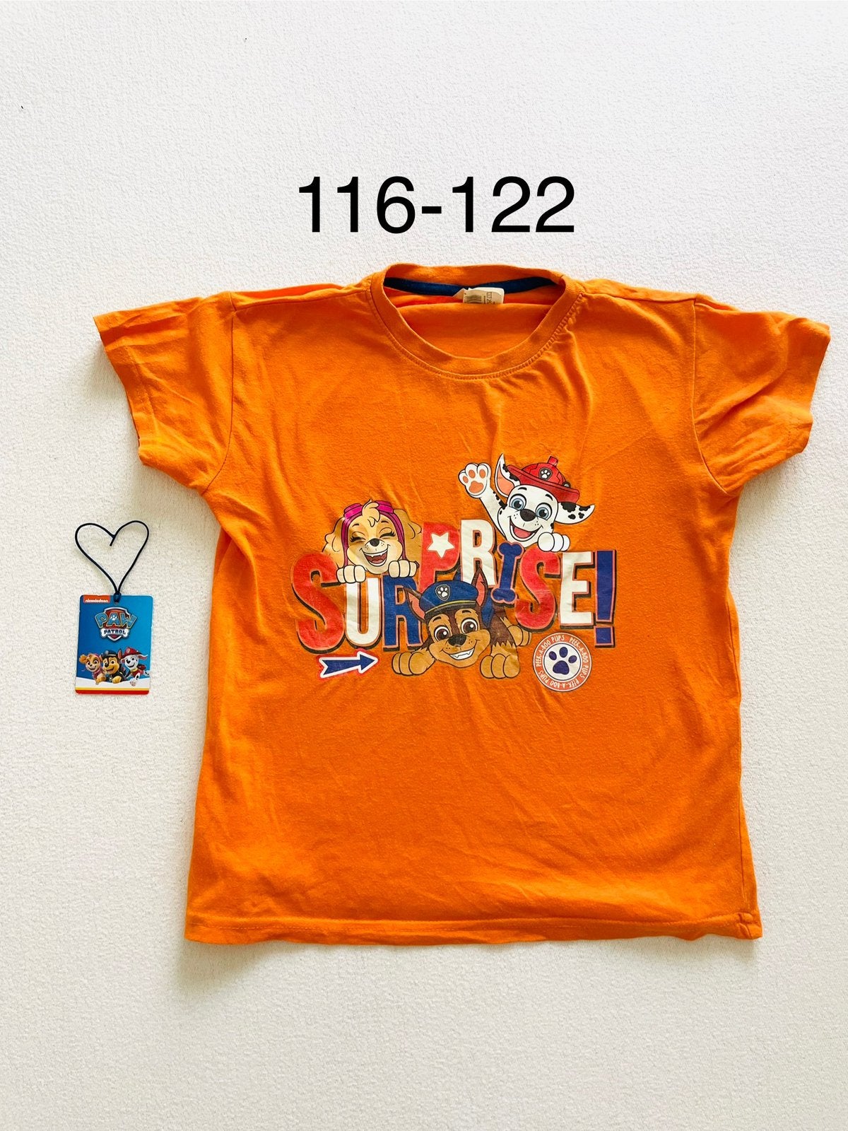 Paw Patrol | Oranje t-shirt, WK shirt maat 116 - 122, Kinderen en Baby's, Kinderkleding | Maat 104, Ophalen of Verzenden, Zo goed als nieuw