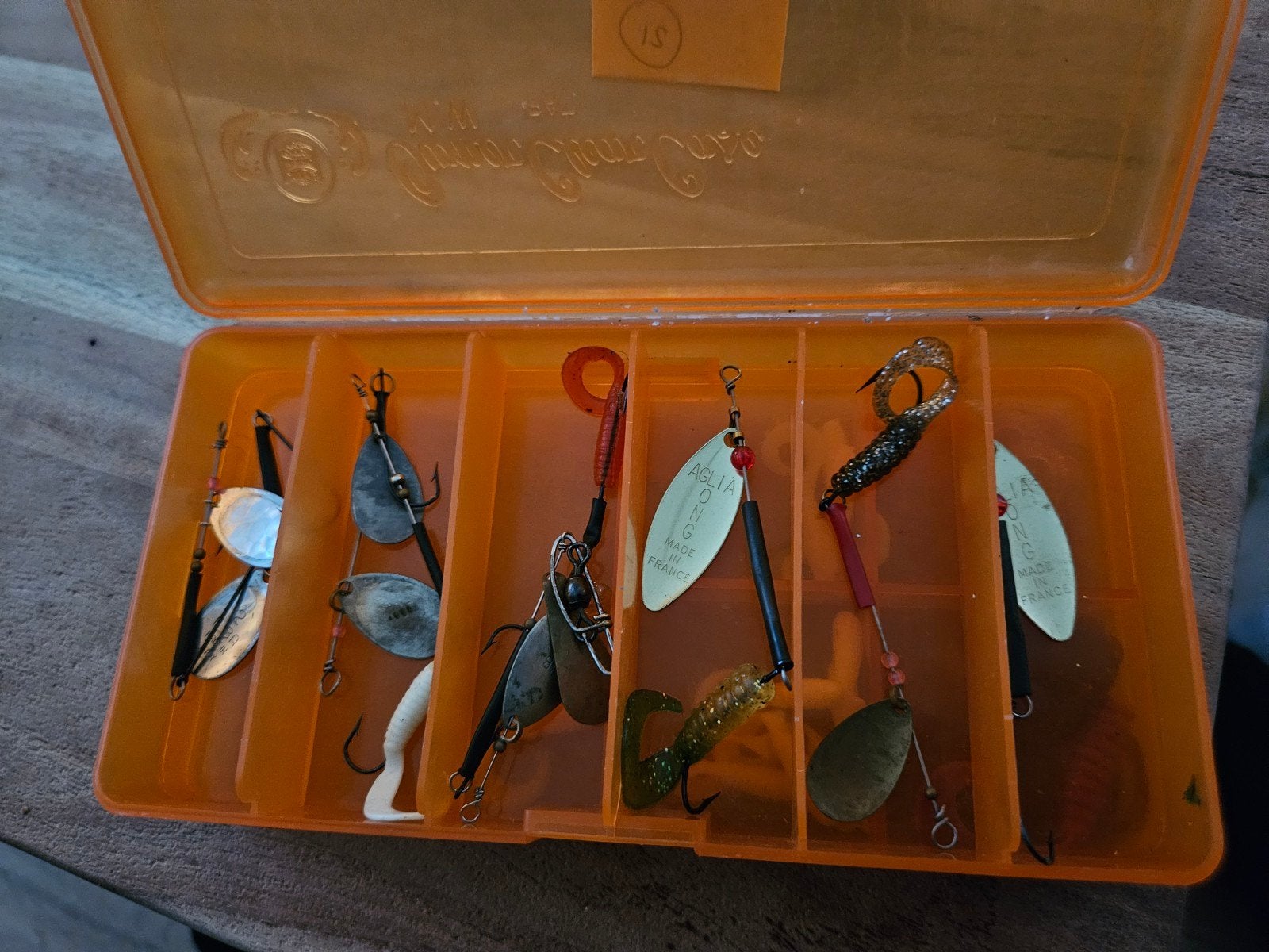 Bakje met blinkers en twisters, Ophalen of Verzenden, Zo goed als nieuw, Overige typen