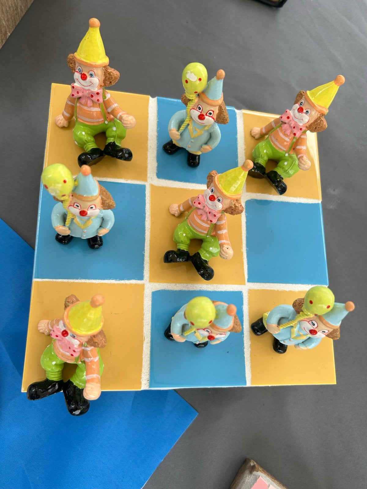 TIC TAC TOE Clowntjes Mozaiek, Een of twee spelers, Ophalen of Verzenden, Zo goed als nieuw