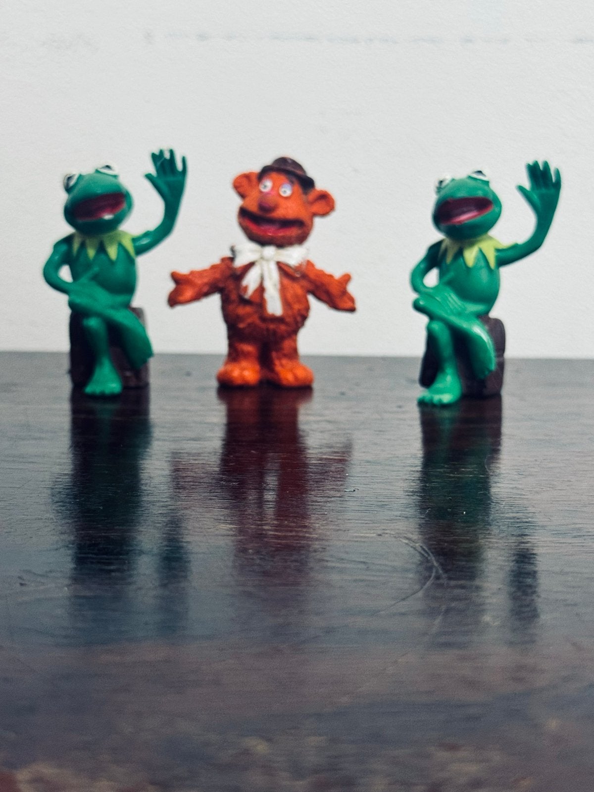 Vintage Muppet Show Figuren: Kermit de Kikker en Fozzie Beer, Ophalen of Verzenden, Gebruikt, Jongen of Meisje