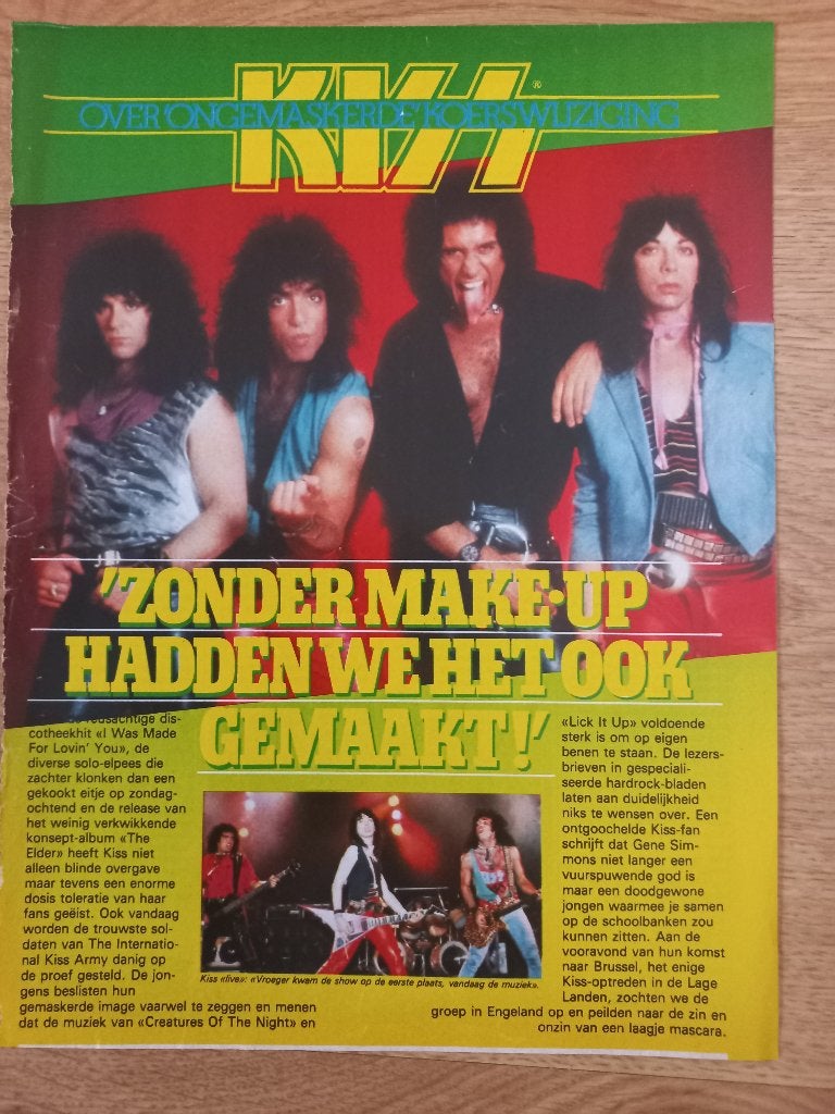 KISS artikelen, Ophalen of Verzenden, 1980 tot heden, Nederland, Knipsel(s)