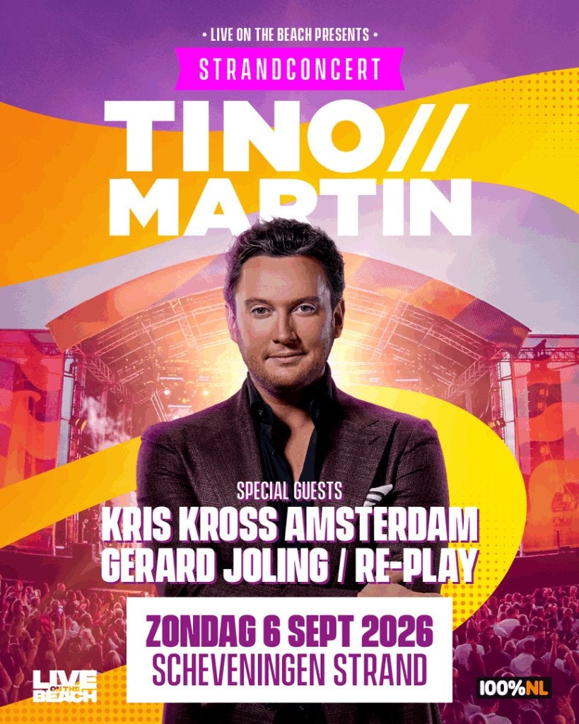 4 x TINO MARTIN - Live on the beach 6 september, Tickets en Kaartjes, Concerten | Nederlandstalig, Drie personen of meer, September