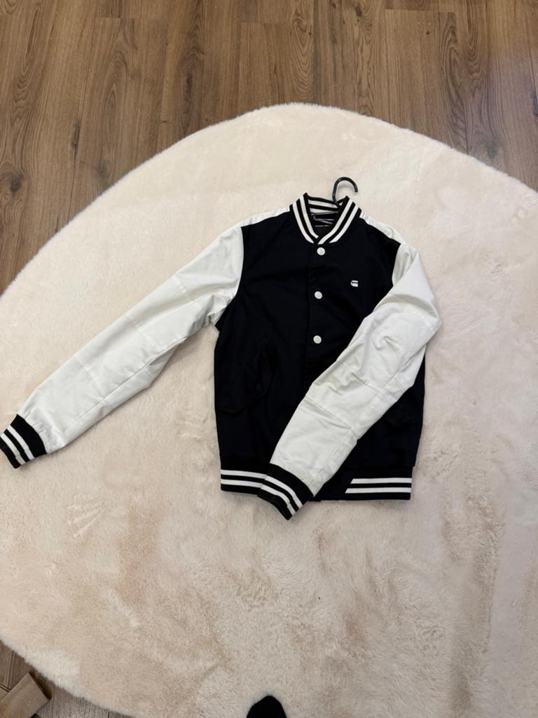 G-star RAW Baseball Jacket XS Zwart Wit, Ophalen of Verzenden, Gedragen, Maat 34 (XS) of kleiner, Zwart