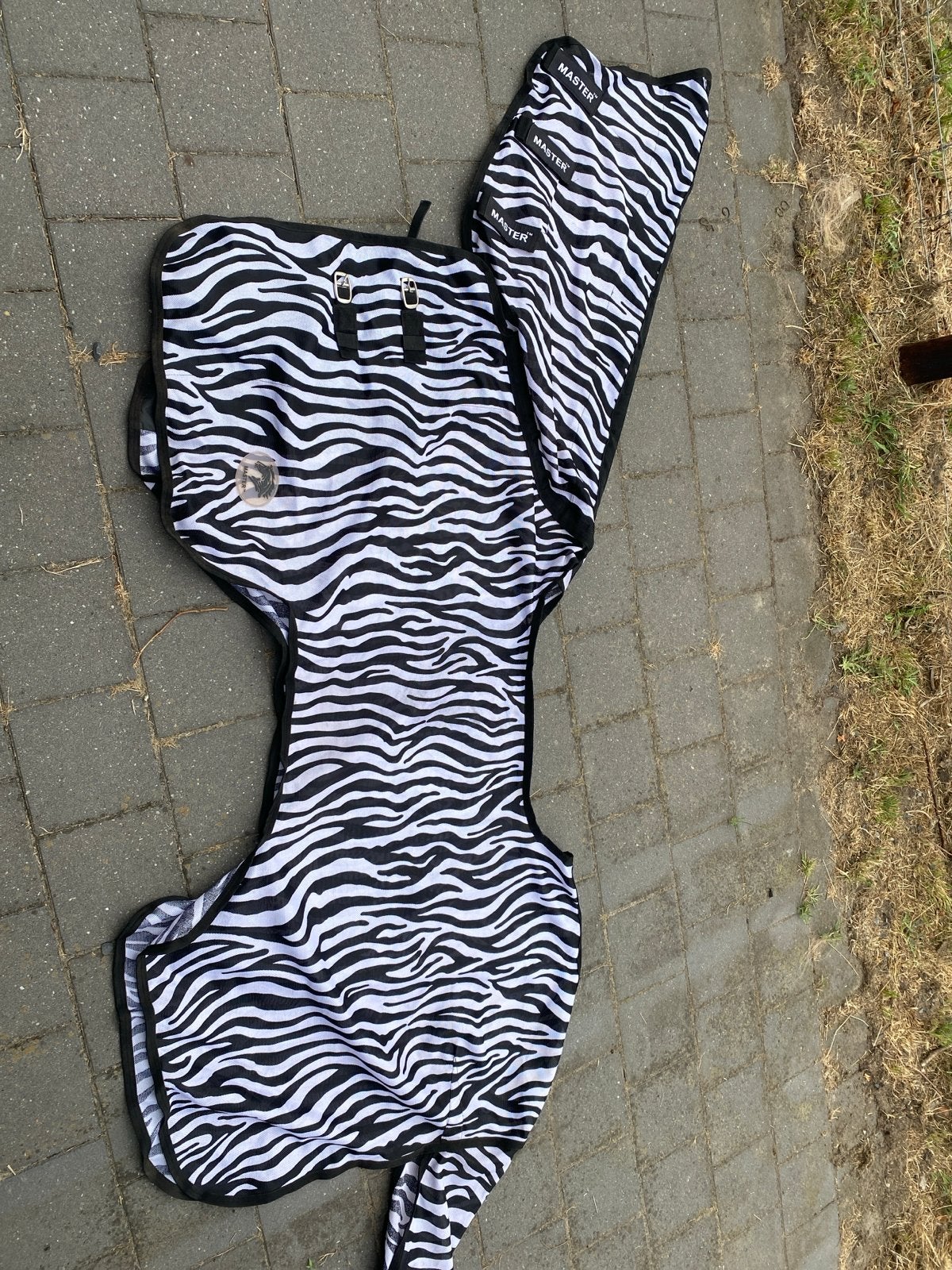 Vliegendeken voor paardrijden zebra 135/185 cm, Dieren en Toebehoren, Paarden en Pony's | Dekens en Dekjes, Meerkleurig, Gebruikt
