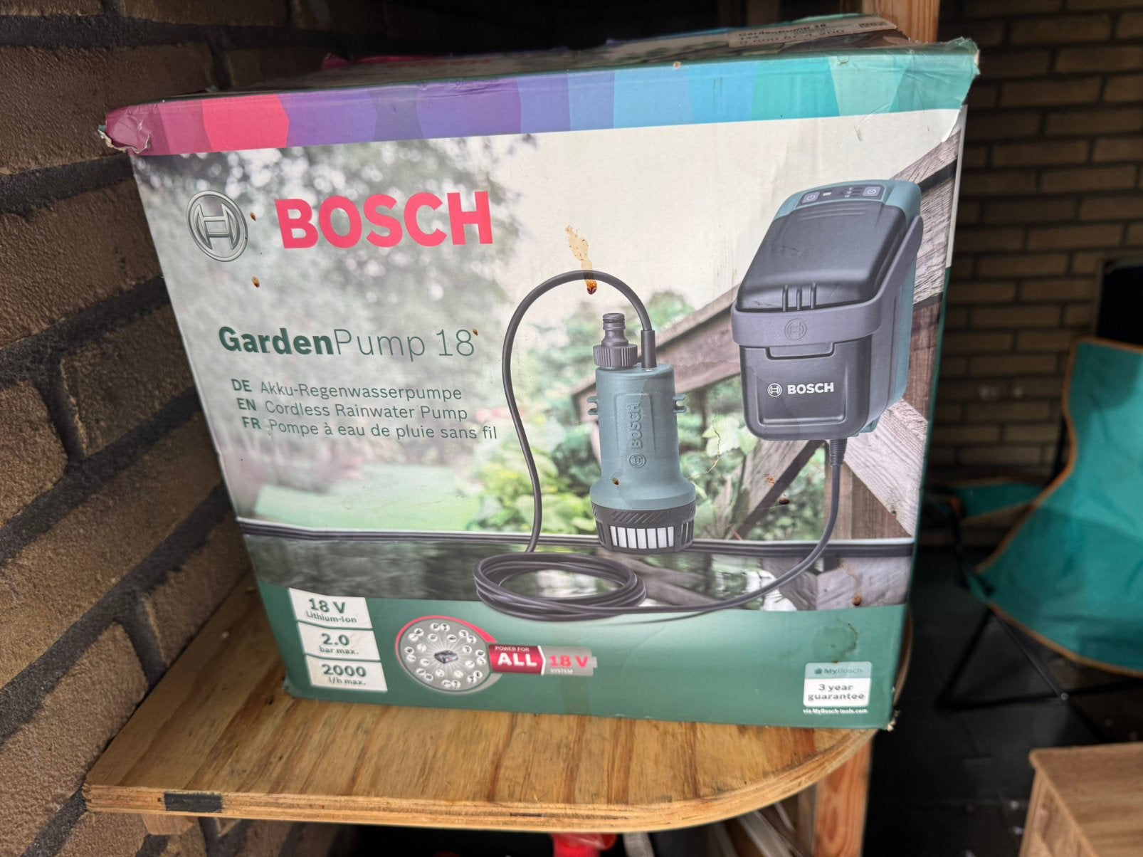 bosch garden pomp, Ophalen of Verzenden, Zo goed als nieuw, Vijverpomp