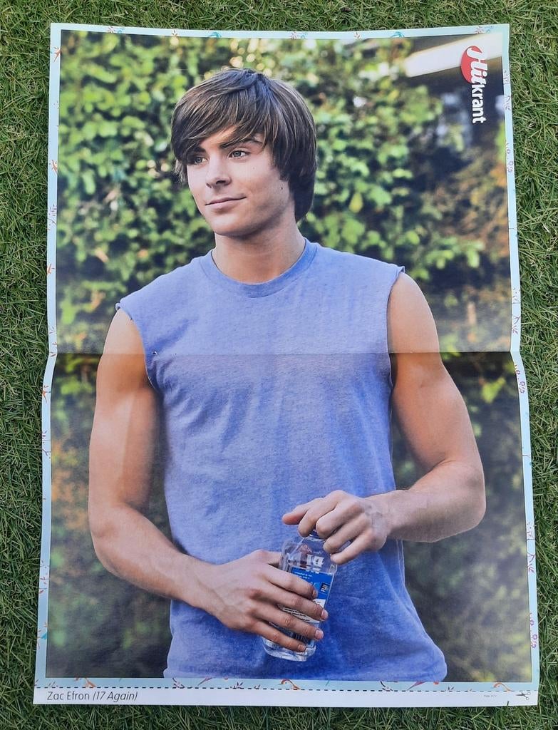 Poster 2x A4 Hitkrant 2009 Zac Efron / The Killers / Levi, Ophalen of Verzenden, A1 t/m A3, Film en Tv