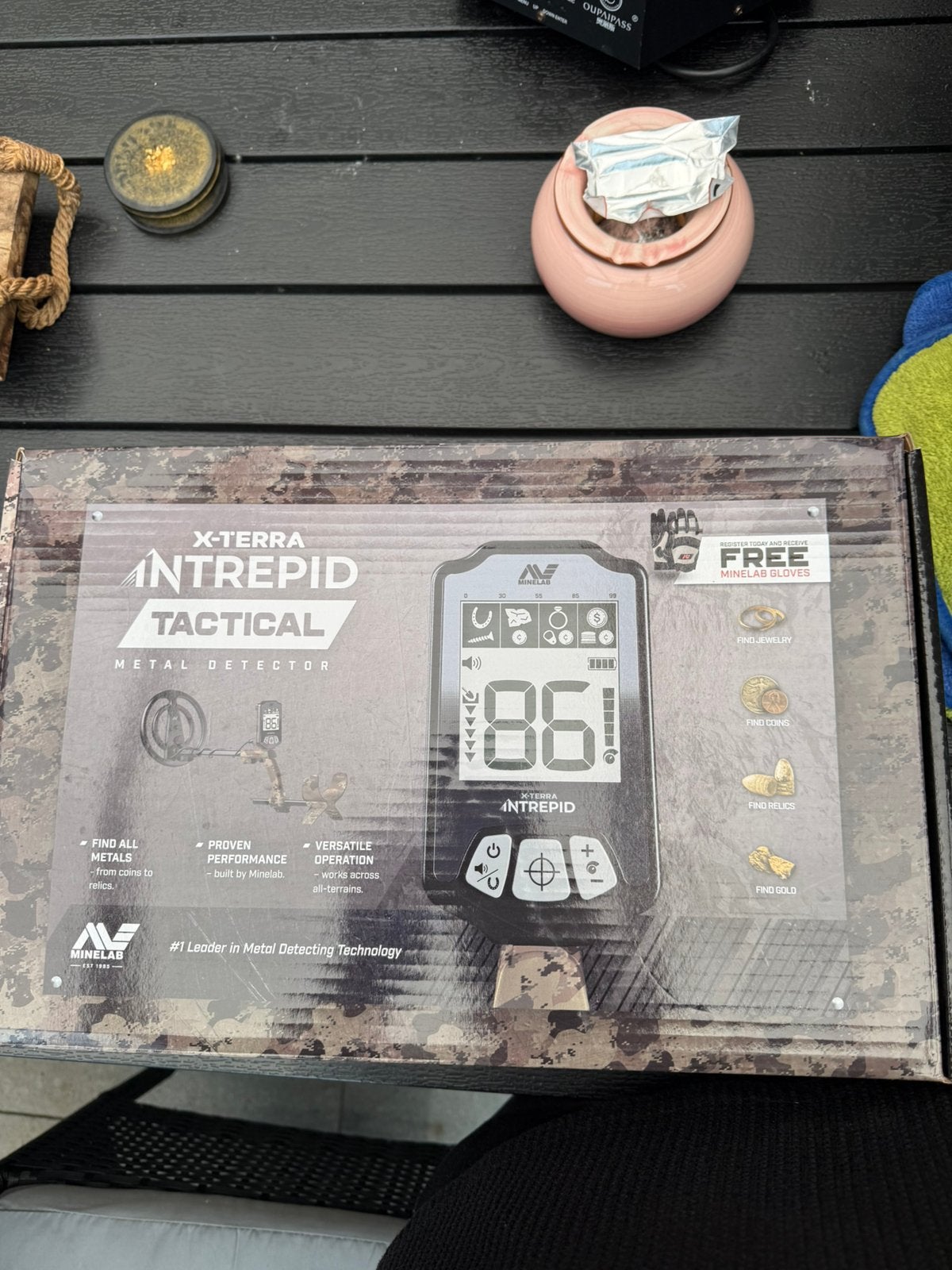 Minelab X-TERRA INTREPID TACTICAL Metaaldetector, Hobby en Vrije tijd, Metaaldetectors, Meer dan 30 cm, Ophalen of Verzenden, Zo goed als nieuw