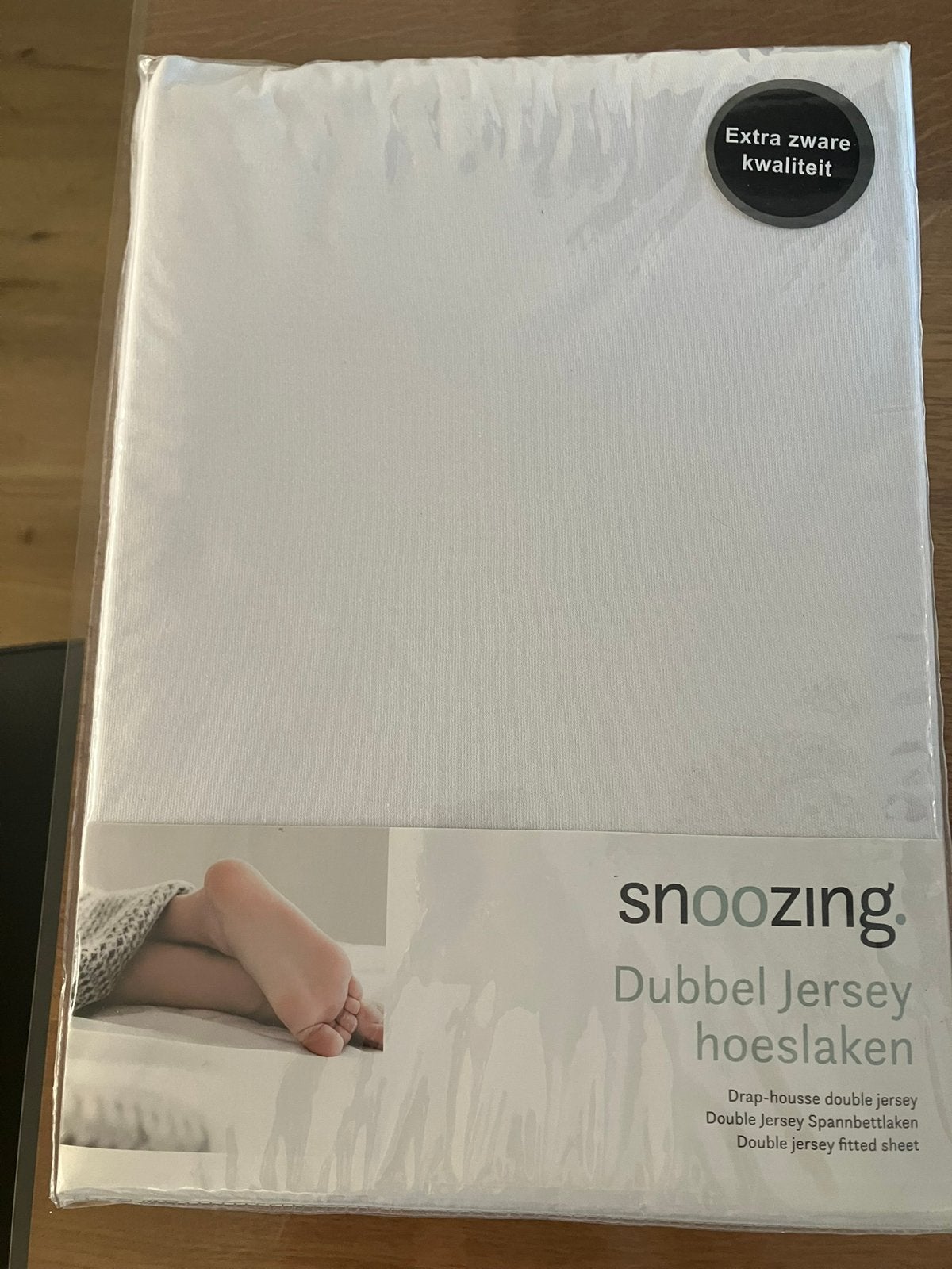 Hoeslaken van Snoozing 1 persoons, Eenpersoons, Nieuw, Ophalen of Verzenden, Wit