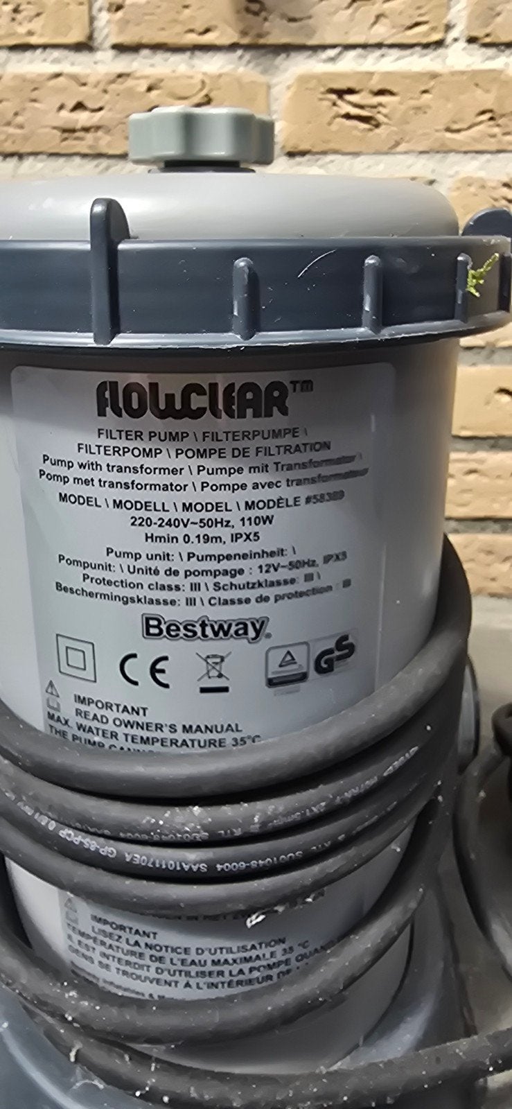 Bestway Flowclear filterpomp met transformator, Ophalen, Gebruikt, Zwembadpomp