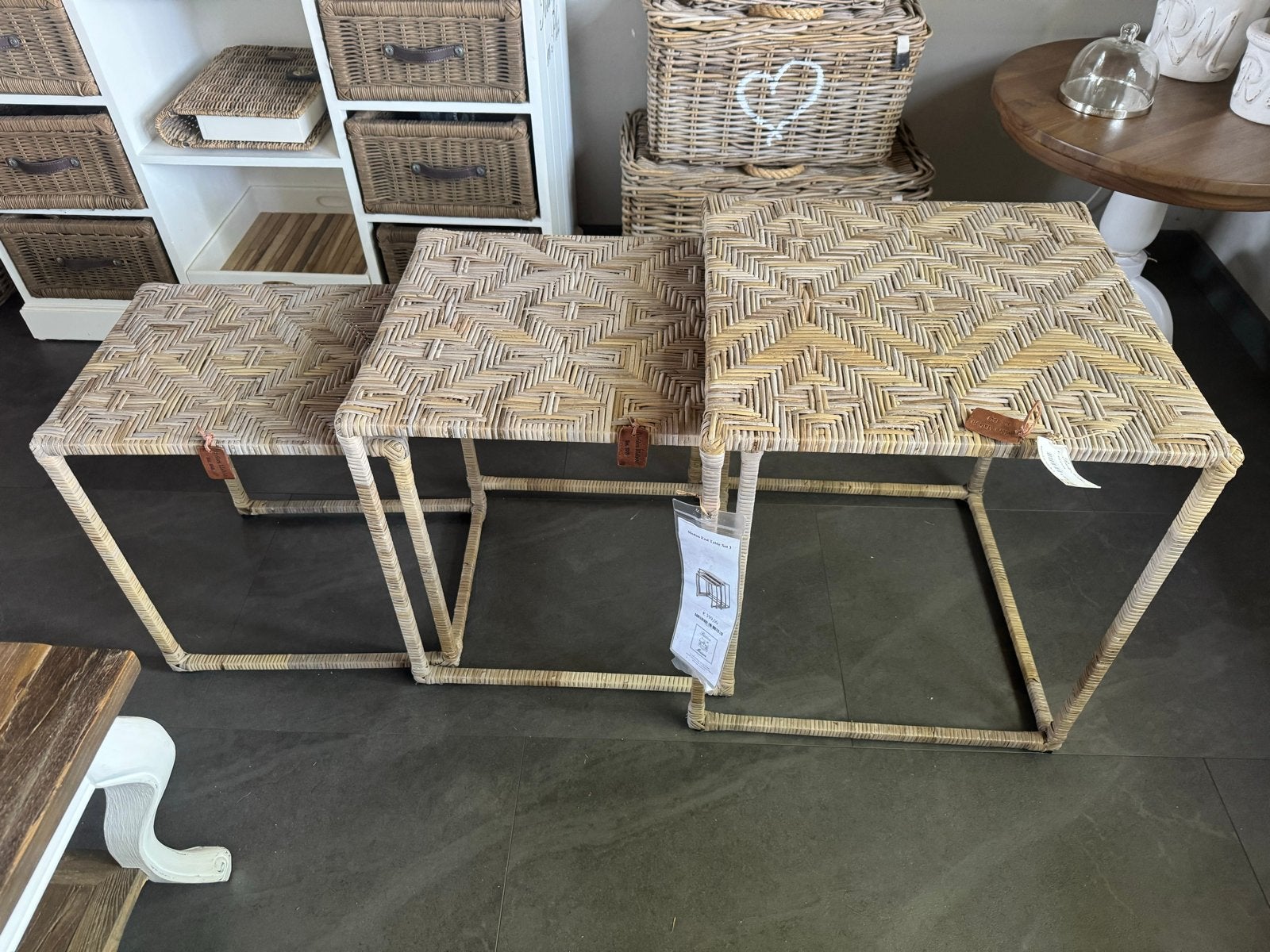 Rivièra Maison Megan End Table Set van 3 - Nieuw, Ophalen, Minder dan 55 cm, Vierkant, Nieuw