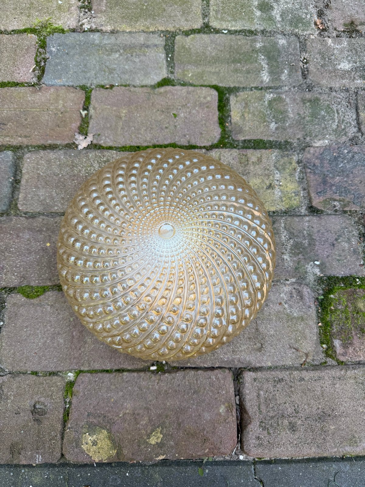 Vintage Plafondlamp - Glashütte Limburg Stijl, Ophalen, Vintage, Geel, Glas