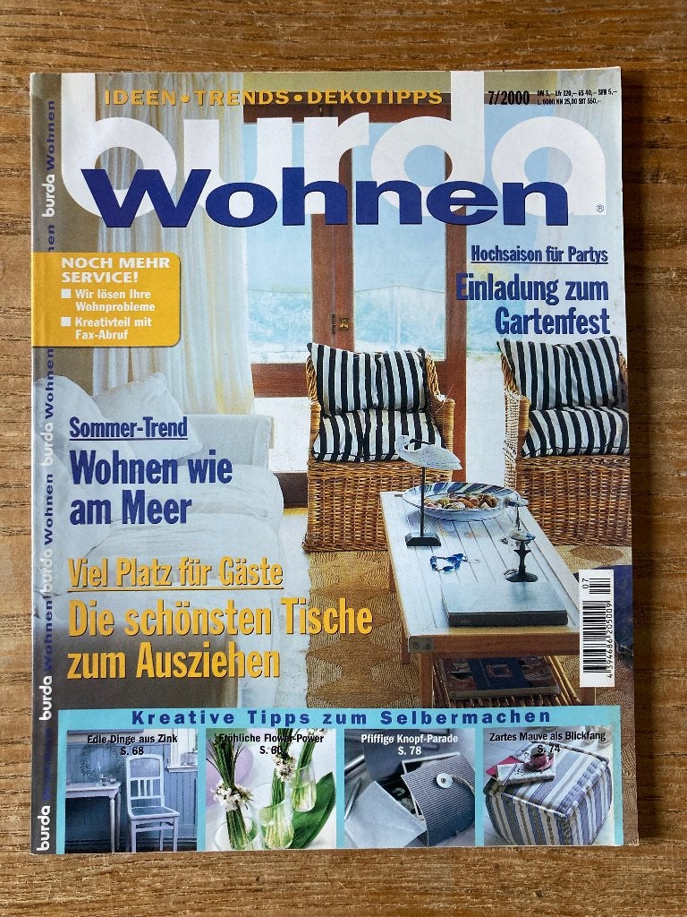 Burda Wohnen 07-2000, Ophalen of Verzenden, Zo goed als nieuw, Glossy
