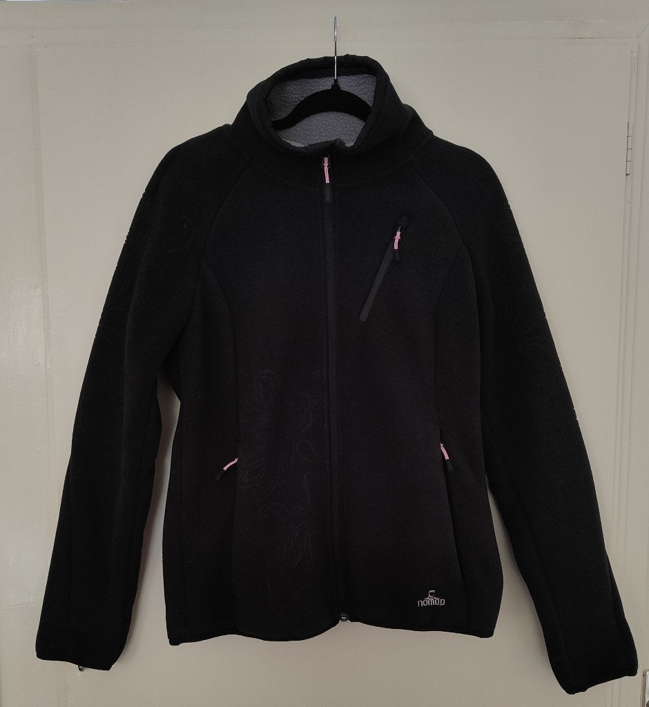 Dik fleecejas fleecevest Nomad maat 40 met bloemen, Maat 38/40 (M), Zwart, Nomad, Ophalen of Verzenden