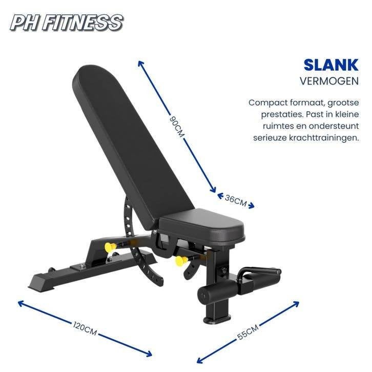 PH Fitness PRO530 Fitnessbank - Incline Decline Bench, Sport en Fitness, Fitnessmaterialen, Dumbbell, Support@phfitness.nl, PH Fitness