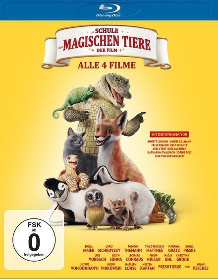 De school van magische dieren 1-4 (Blu-ray) Duitstalig, Verzenden, Nieuw in verpakking, Tekenfilms en Animatie