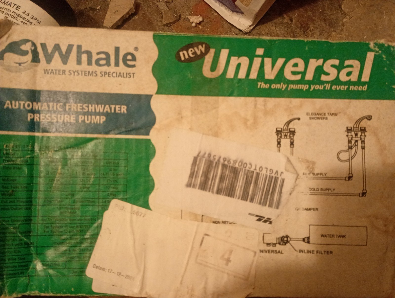 Whale Universal Automatische Zoetwater Drukpomp, Watersport en Boten, Ophalen of Verzenden, Nieuw, Kombuis en Sanitair