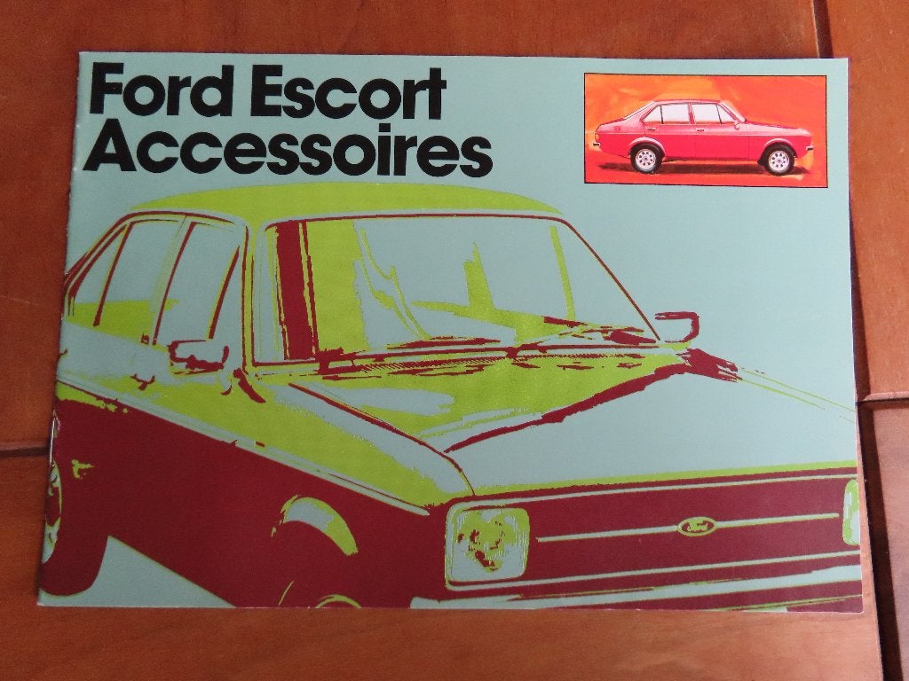 Folder Ford Escort Accessoires 1978, Ford, Ophalen of Verzenden, Zo goed als nieuw, Ford