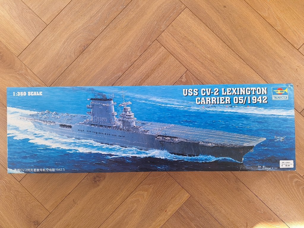 1:350 1/350 USS CV-2 Lexington Carrier 05/1942, Ophalen of Verzenden, Zo goed als nieuw, 1:200 of kleiner, Overige merken