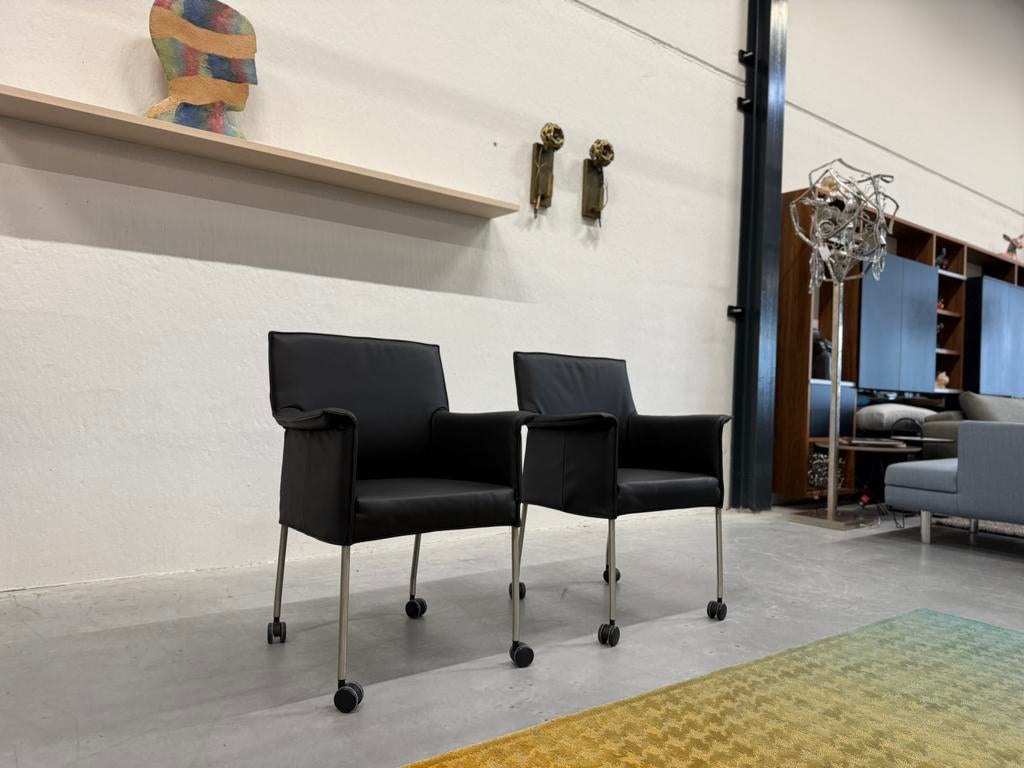 4 Nieuw Design On Stock Gola Eetkamerstoel Zwart Leer Stoel