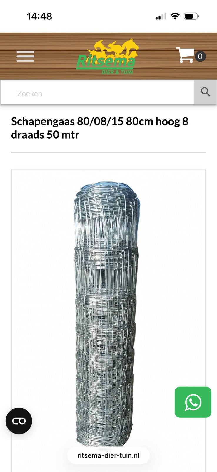 Schapengaas, Ophalen, Zo goed als nieuw, 20 meter of meer