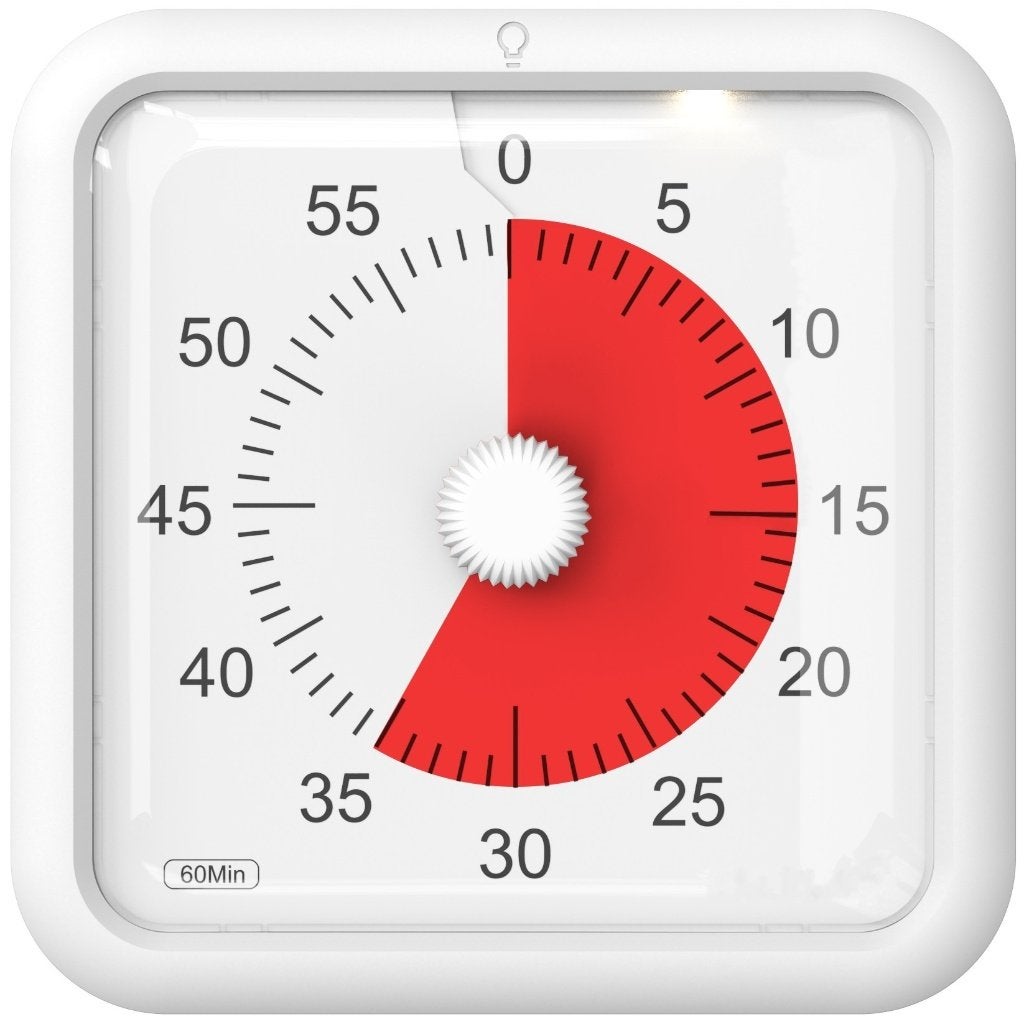 Timer – 60 minuten visuele timer – leerklok, Wit, Verzenden, Nieuw, Nvt