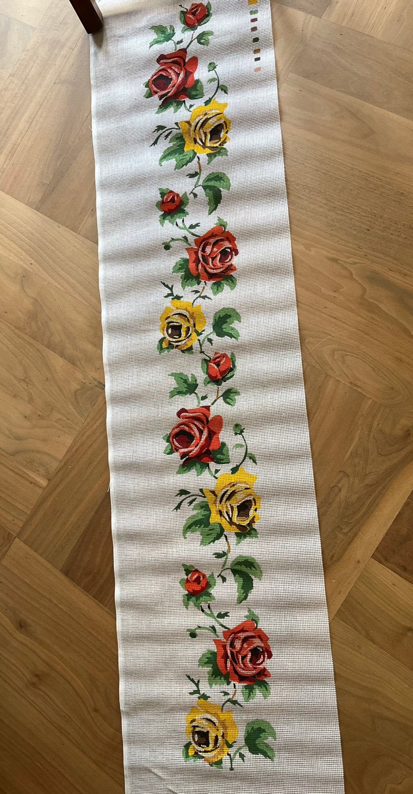 Borduurstramien rozen voorbedrukt, Hobby en Vrije tijd, Borduren en Borduurmachines, Ophalen of Verzenden, Zo goed als nieuw, Patroon