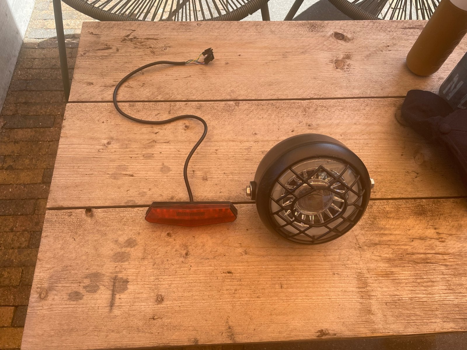 Fatbike Koplamp en Achterlicht Set - Zwart, Fietsen en Brommers, Fietsonderdelen, Ophalen of Verzenden, Gebruikt, Fatbike