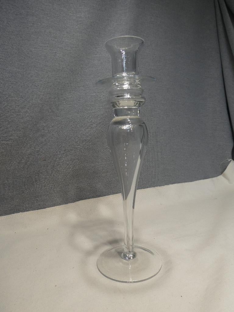 Vintage glazen kandelaar - St Louis glas stijl, Huis en Inrichting, Woonaccessoires | Kandelaars en Kaarsen, Overige materialen