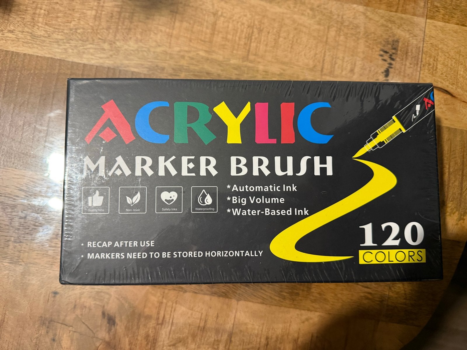 120-delige set acryl marker penselen - Nieuw in doos, Ophalen of Verzenden, Nieuw, Acrylverf