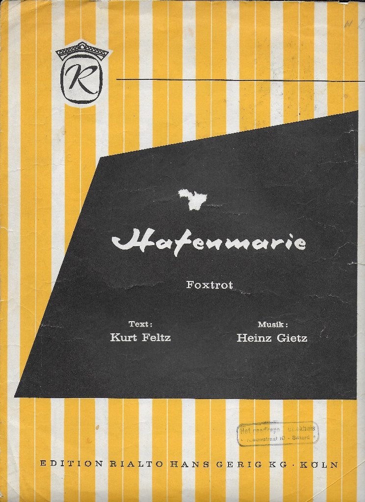 Mu72 bladmuziek hafenmarie foxtrot, Zang, Gebruikt, Klassiek, Ophalen of Verzenden