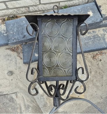 tuin lamp glas in lood, Tuin en Terras, Ophalen of Verzenden, Gebruikt