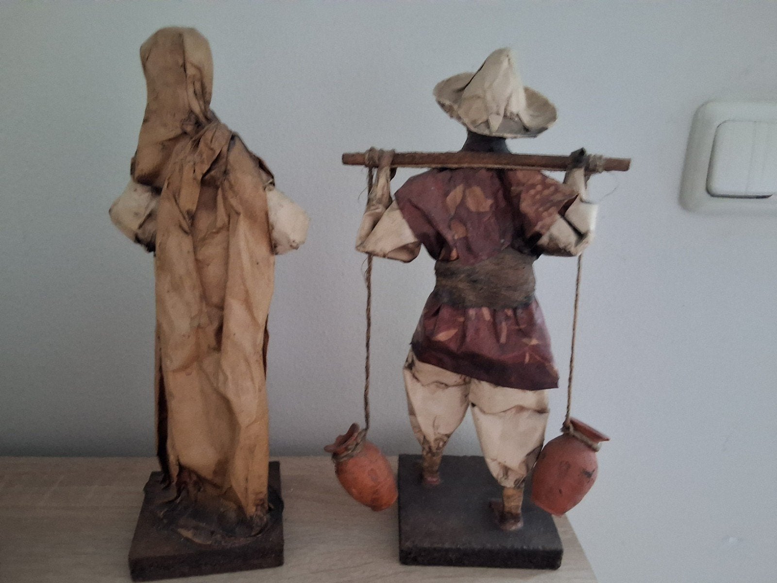 Vintage Mexicaanse papier-maché beeldjes - Jaren '70, Groep mensen, Ophalen of Verzenden, 20 - 50 cm, Beeld