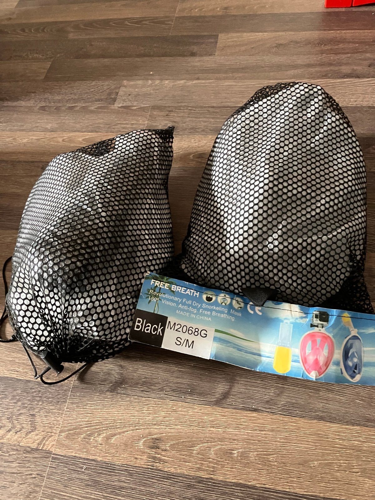 2x Snorkelmasker Volgelaatsmasker Duikbril Zwart S/M, Watersport en Boten, Ophalen of Verzenden, Zo goed als nieuw, Duikbril of Snorkel
