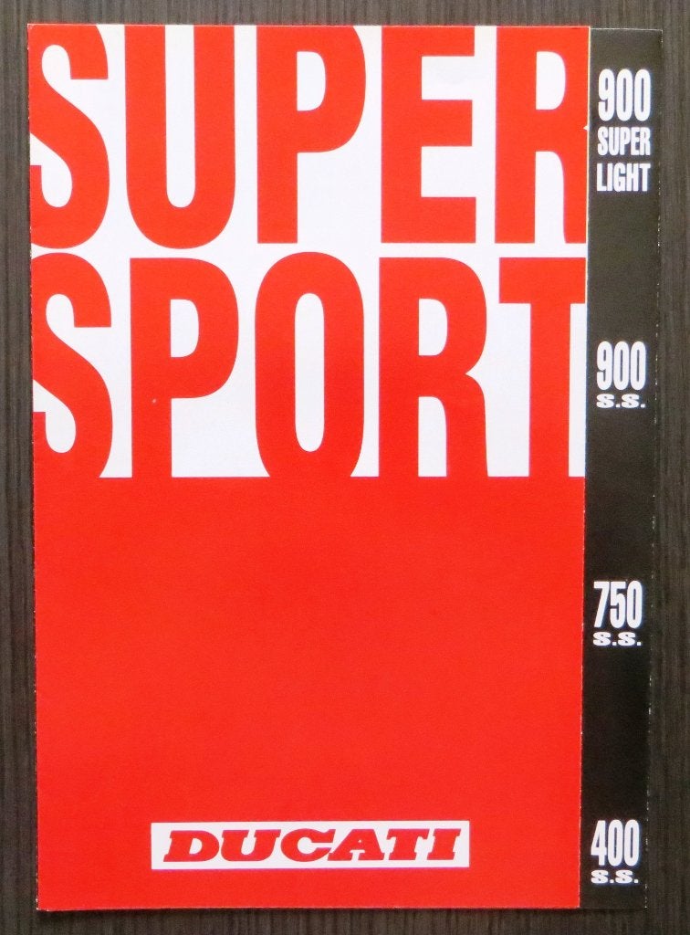 Folder Ducati 900 SL 900 SS 750 SS 400 SS  - ca 1992 - 8 blz, Verzenden, Ducati