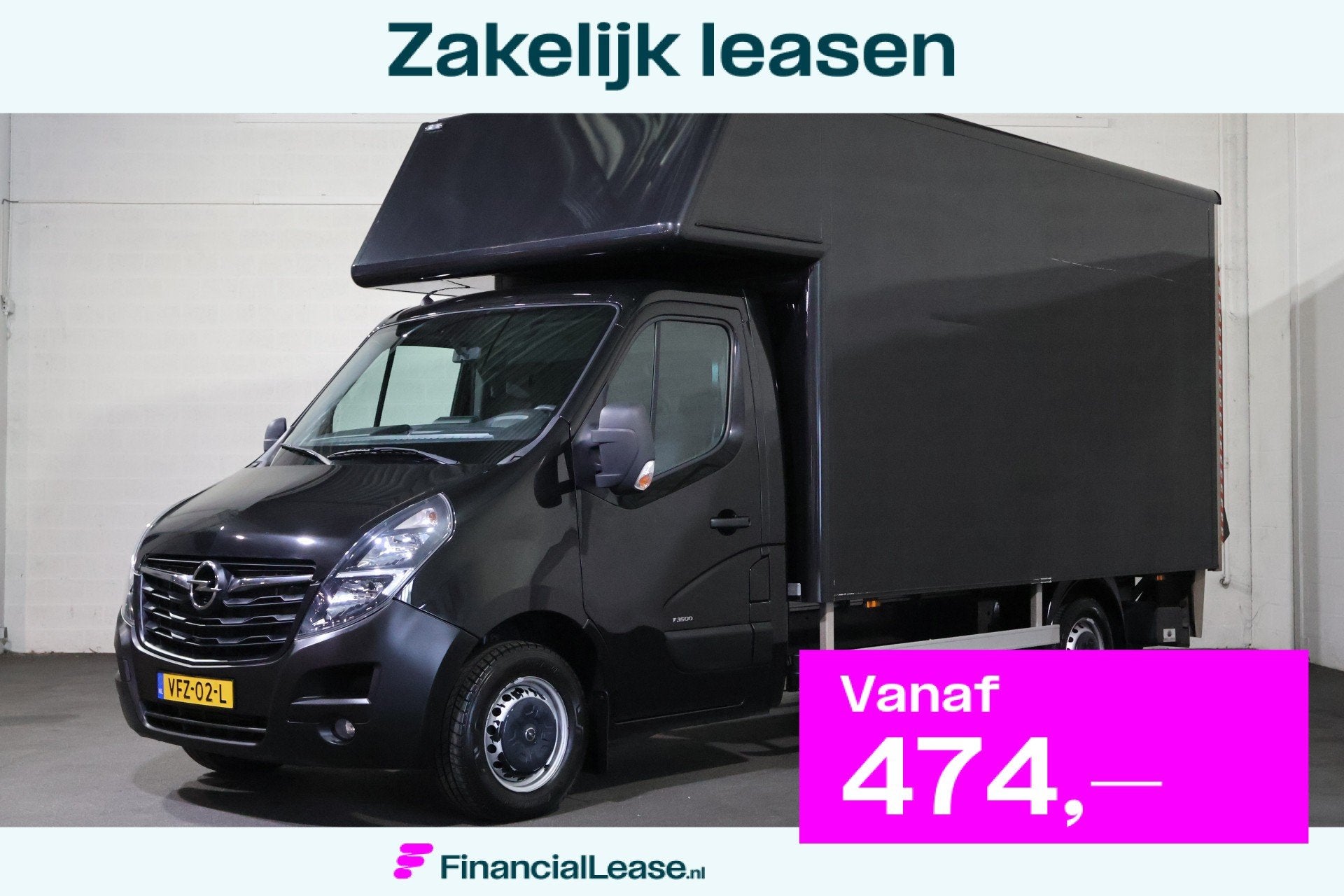 Opel Movano 2.3 CDti Bakwagen Spiegelbak met Laadklep, Gebruikt, Euro 6, 4 cilinders, Bedrijf