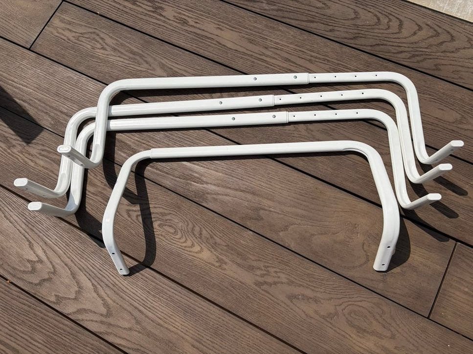 Witte metalen stangen IKEA MULIG kledingroede, Ophalen, Gebruikt, Metaal, Volwassenen