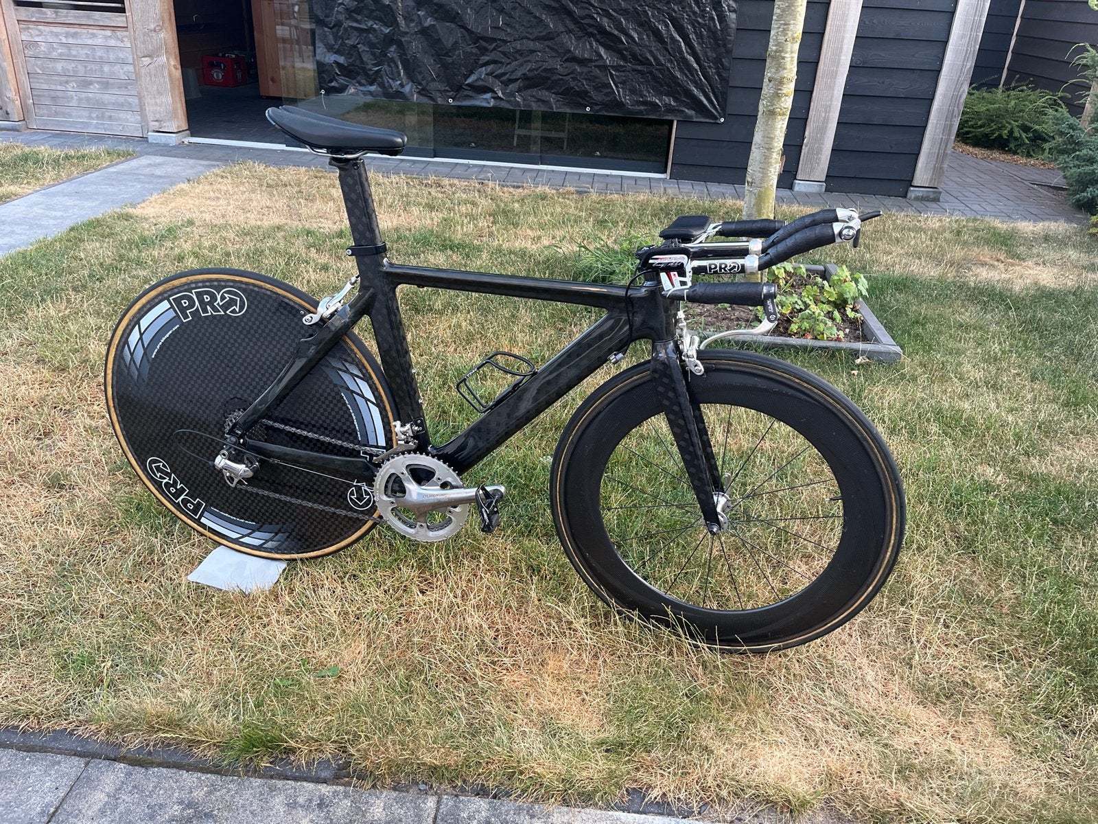 Tijdritfiets carbon maat 52cm Dura Ace 10 speed, Fietsen en Brommers, Fietsen | Racefietsen, Ophalen, Gebruikt, Carbon, 10 tot 15 versnellingen