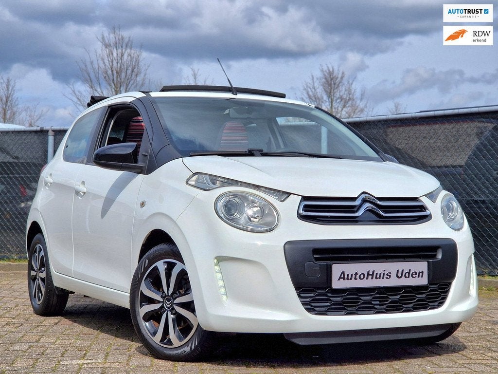 Citroen C1 1.2 Airscape Shine Cabriotop*5DR*Nwe Apk*Airco, Voorwielaandrijving, Stof, Gebruikt, Zwart