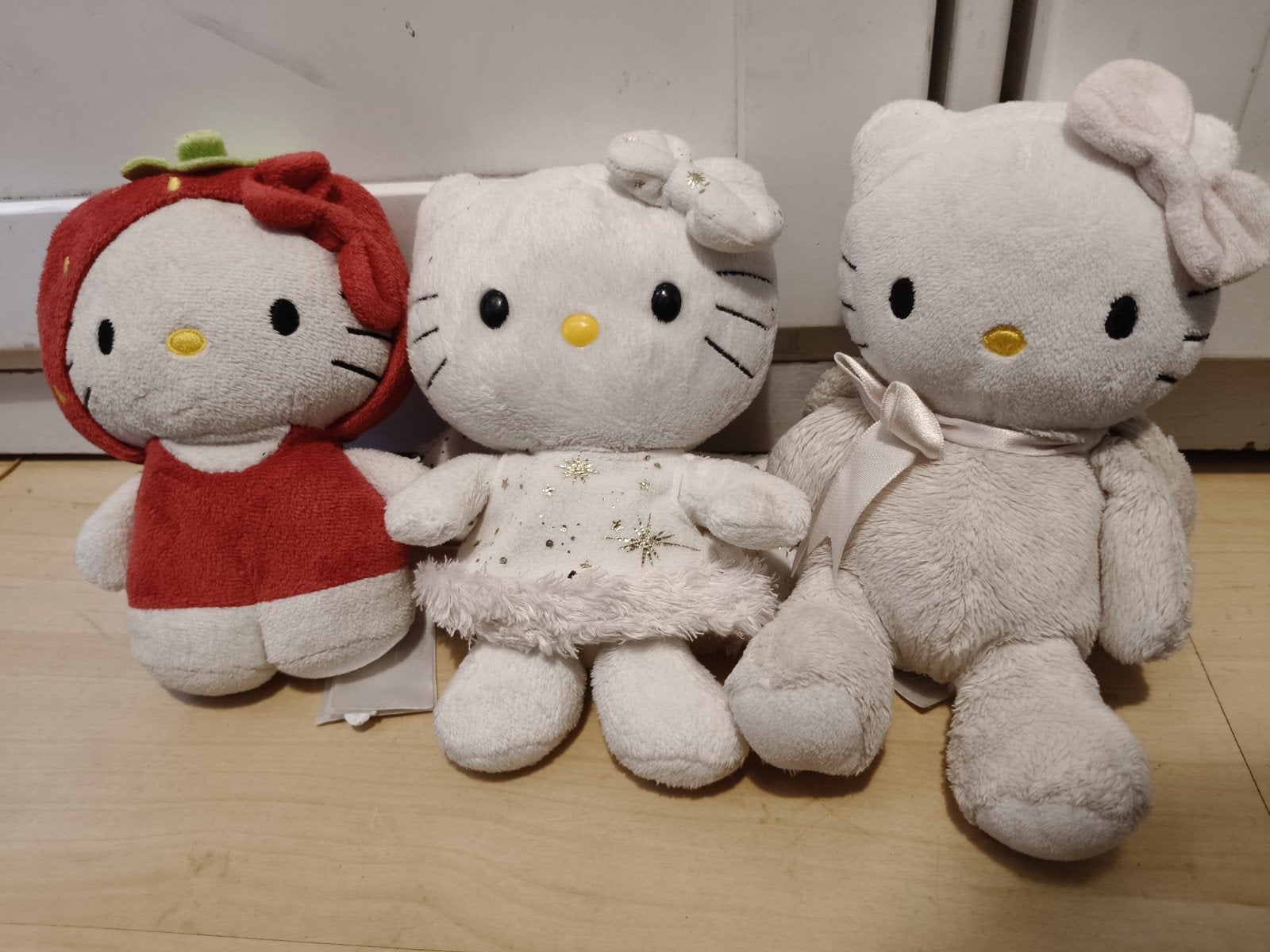3 Hello Kitty knuffels - Zo goed als nieuw, Korrelvulling, Ophalen of Verzenden, Zo goed als nieuw, Kat