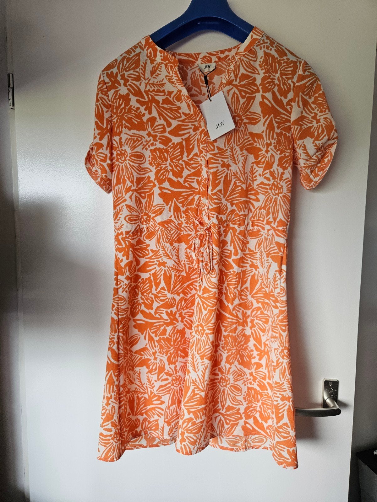 Nieuwe JDY Jurk met Bloemenprint - Maat XS, JDY, Onbekend, Nieuw, Oranje