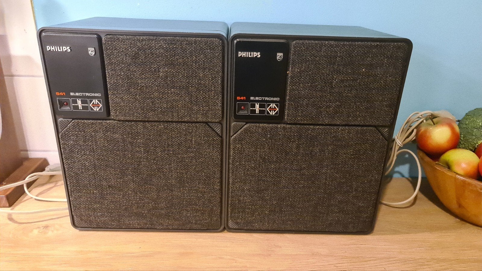 Philips 541 Electronic Speakers - Vintage Geluid, Audio, Tv en Foto, Luidsprekers, Stereo speakers, Philips, Gebruikt, Ophalen of Verzenden