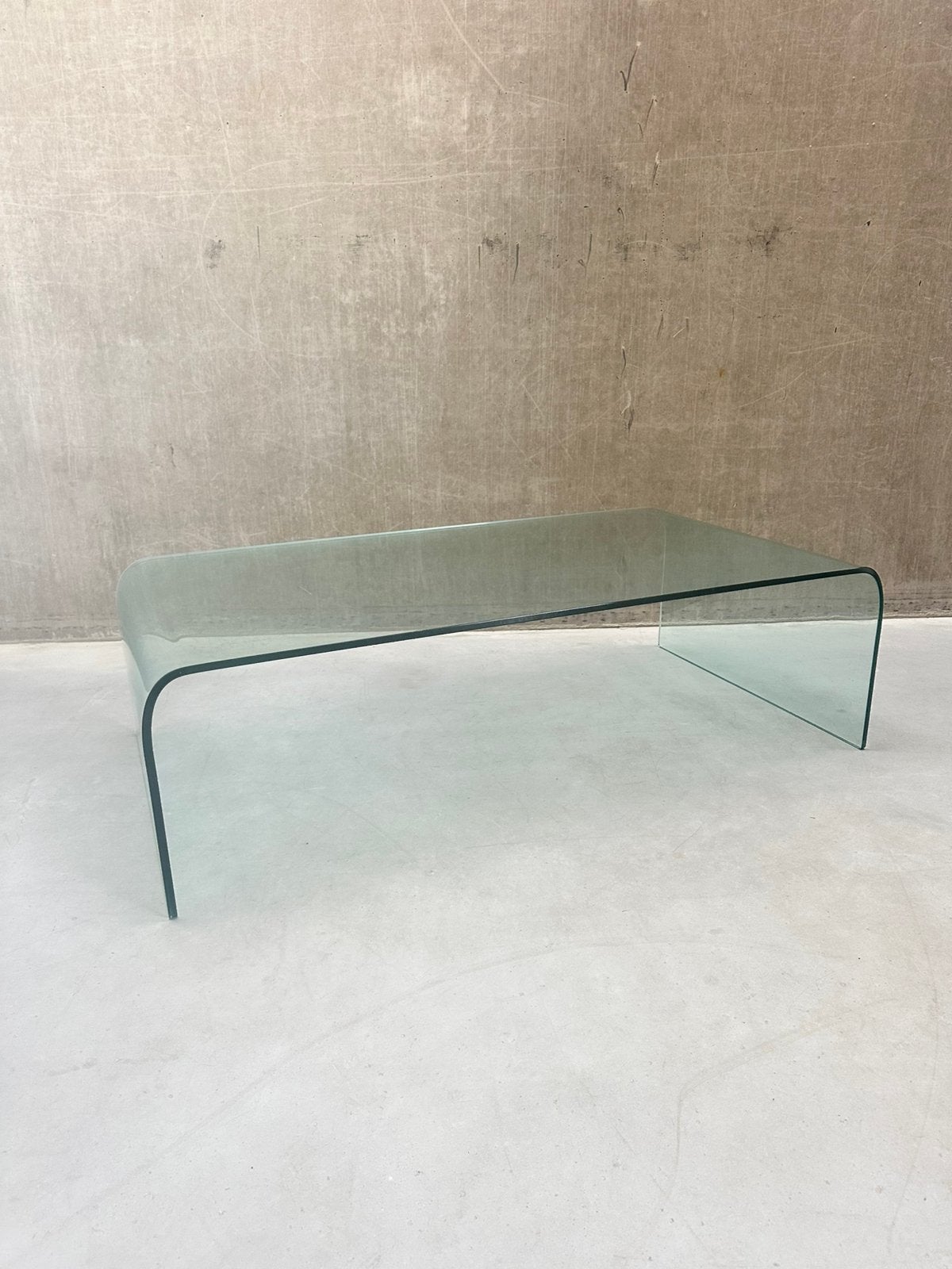 Vintage “Waterfall” Coffee Table / Salontafel - FIAM stijl, Ophalen, Gebruikt, X, X
