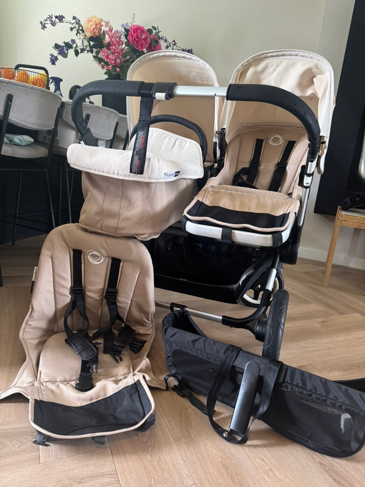 Bugaboo Donkey compleet met wieg en zitjes, Ophalen, Zo goed als nieuw, Bugaboo