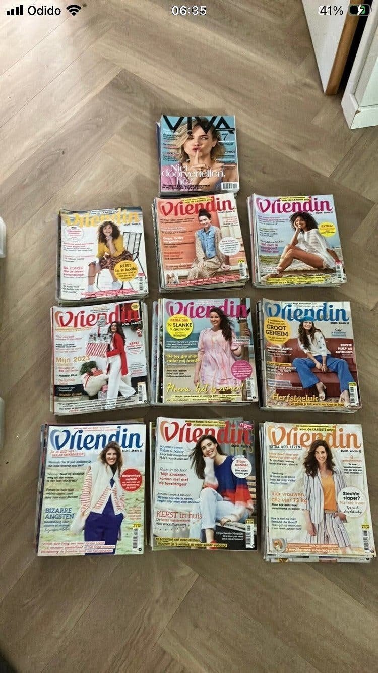 Tijdschriften 80x Vriendin en 6 x Viva, Ophalen, Zo goed als nieuw, Damesbladen
