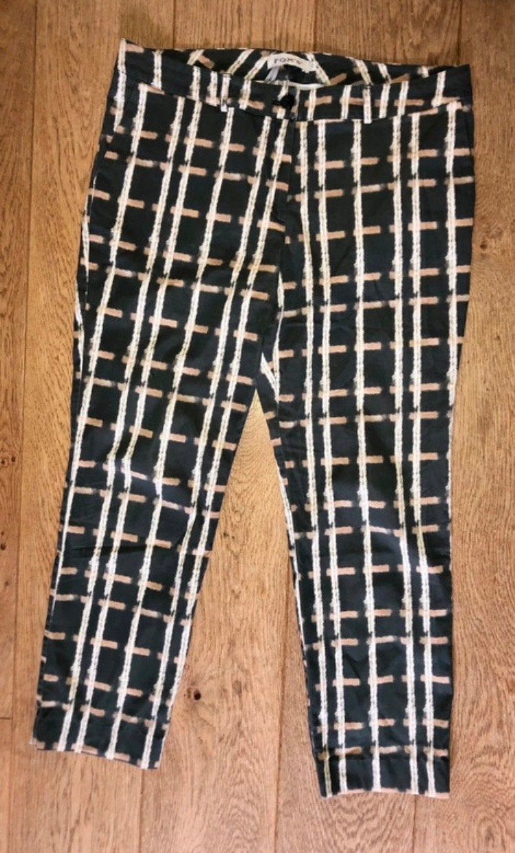 FOX'S Vrolijke Broek Maat 44 - Zwart, Wit, Beige/Lichtbruin, Kleding | Dames, Zwart, Maat 42/44 (L), Ophalen of Verzenden, Zo goed als nieuw